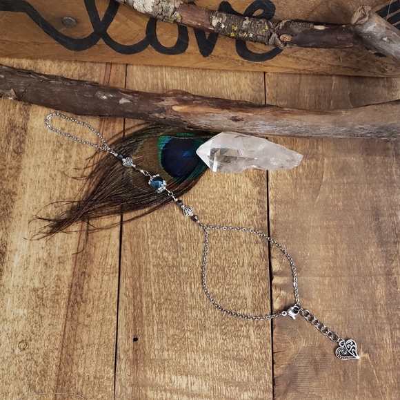 Celtic Heart Slave Bracelet Hand Chain Boho Belly Dancer Jewelry Stainless Steel - Picture 3 of 15